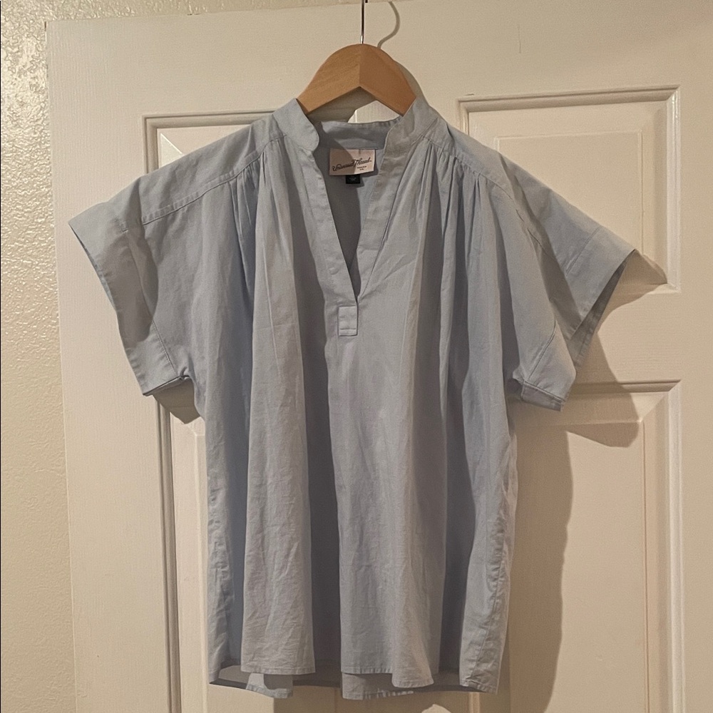 Universal Thread Pale Blue Collared Top